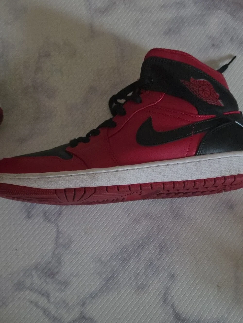 Nike Red and Black High-Top Basketball Sneakers